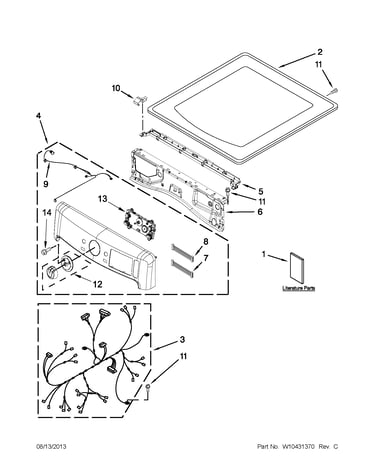 Top and console parts