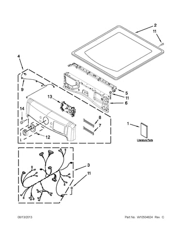 Top and console parts