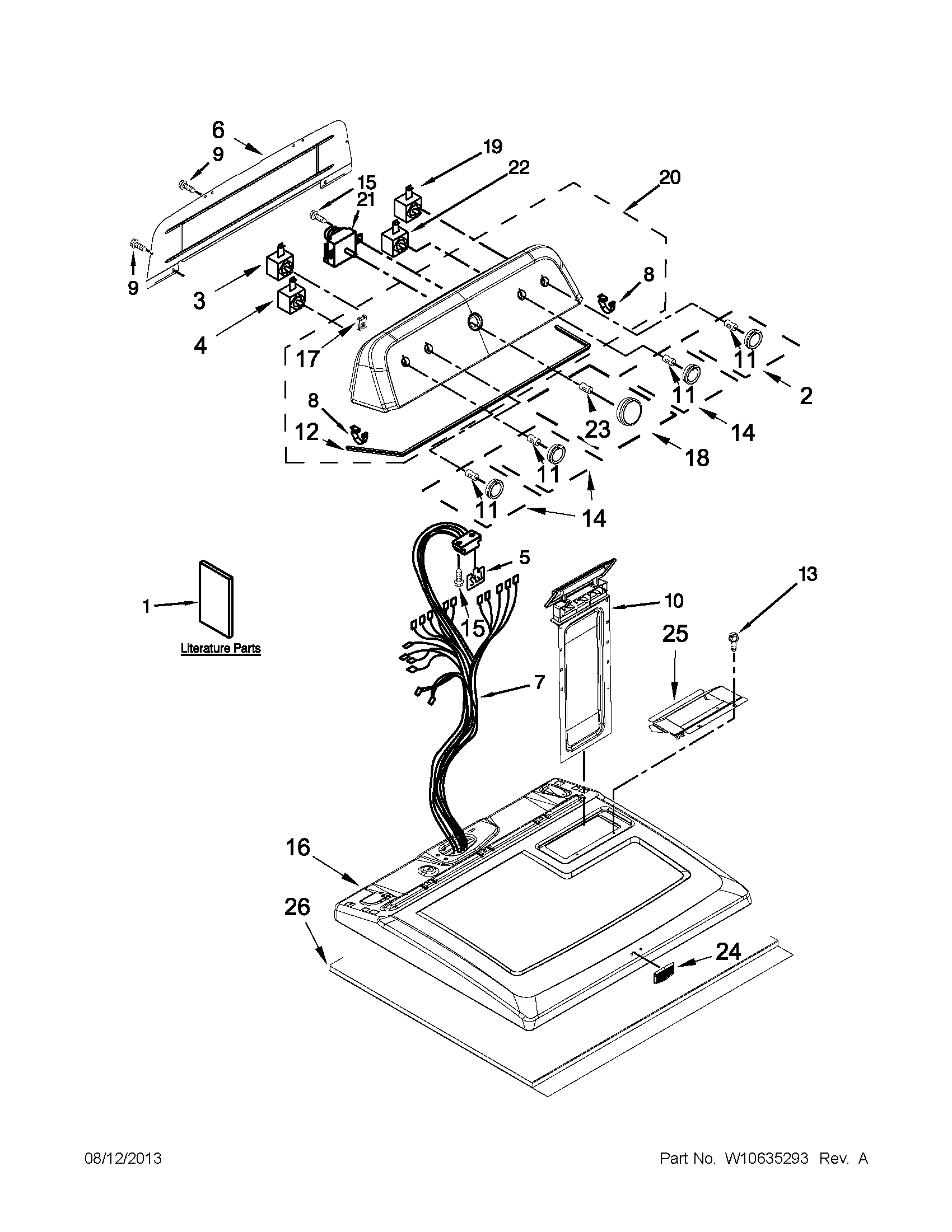 Top and console parts