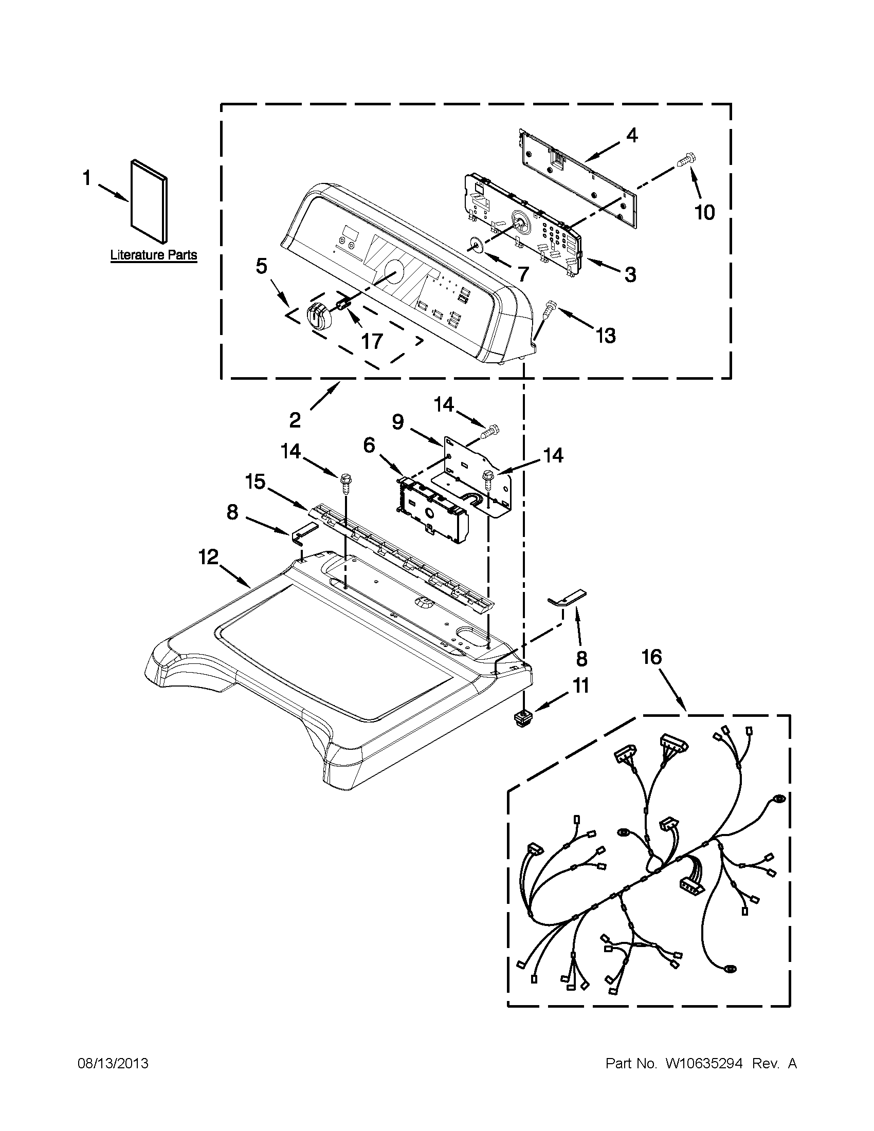 Top and console parts