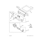 Whirlpool WED97HEXL0 top and console parts diagram