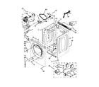 Whirlpool WGD95HEXW0 cabinet parts diagram