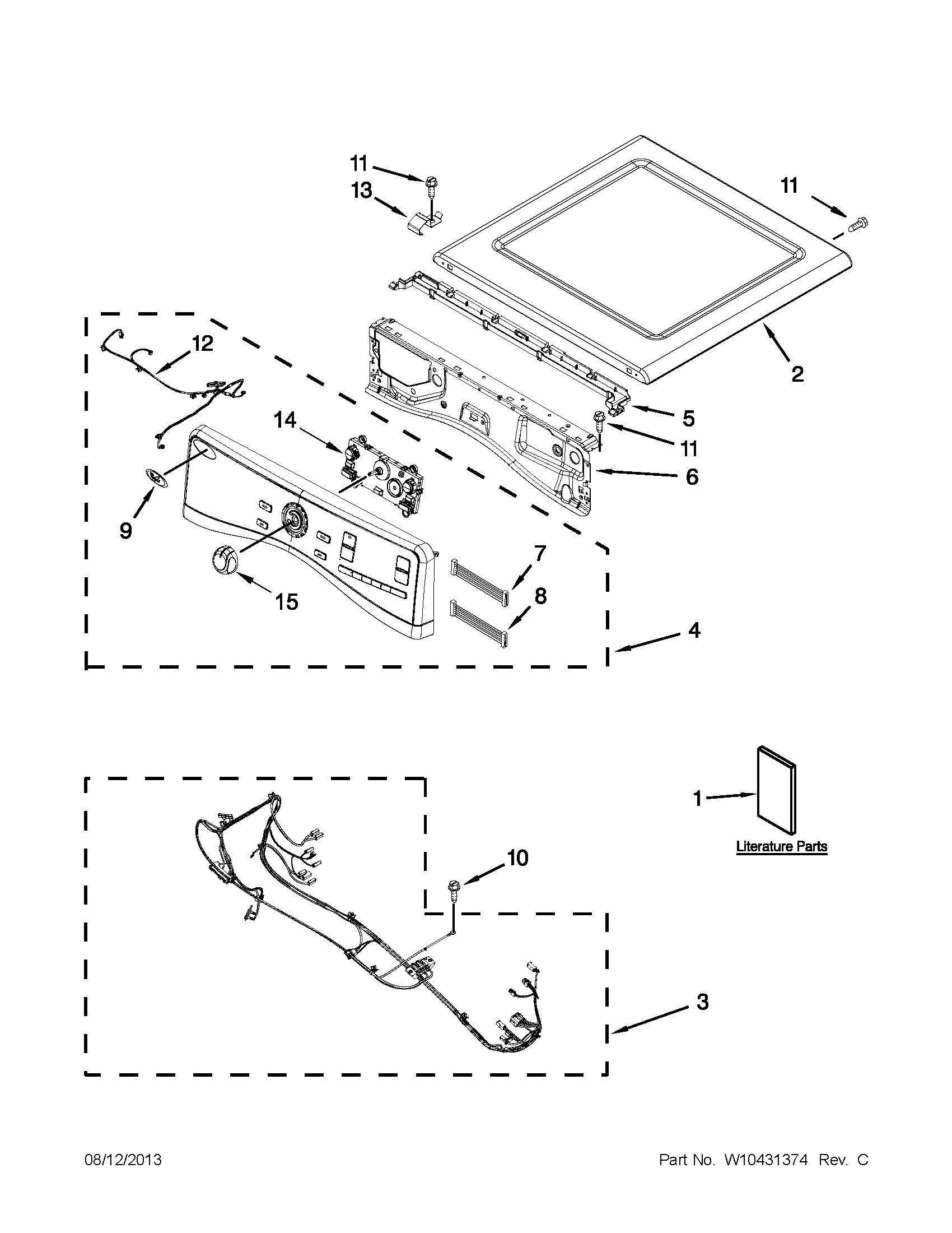 Top and console parts