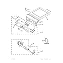Whirlpool YWED95HEXW1 top and console parts diagram