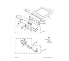 Whirlpool WGD97HEXW2 top and console parts diagram