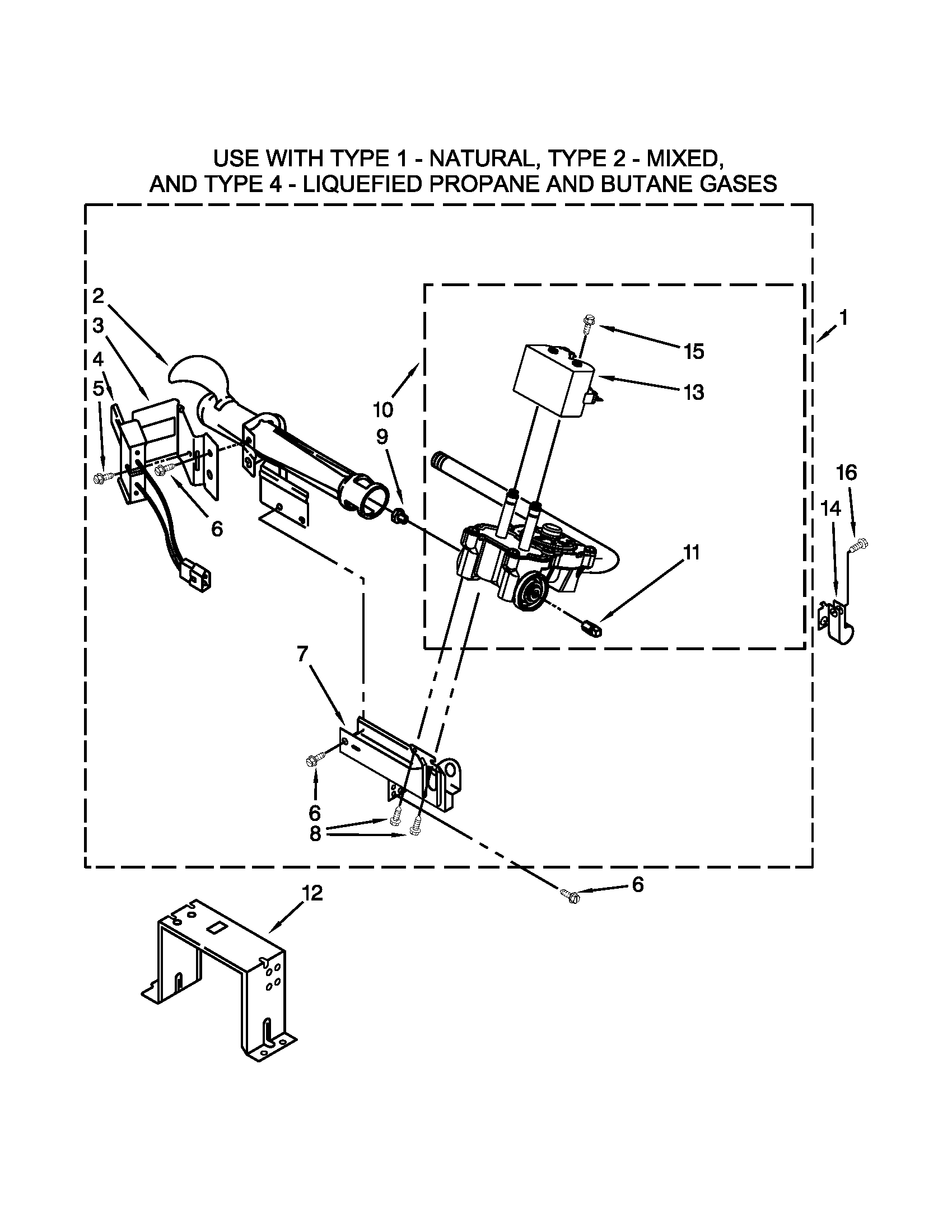 W10443741 BURNER ASSEMBLY PARTS