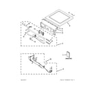 Whirlpool YWED94HEXR2 top and console parts diagram