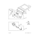 Whirlpool YWED95HEXW2 top and console parts diagram