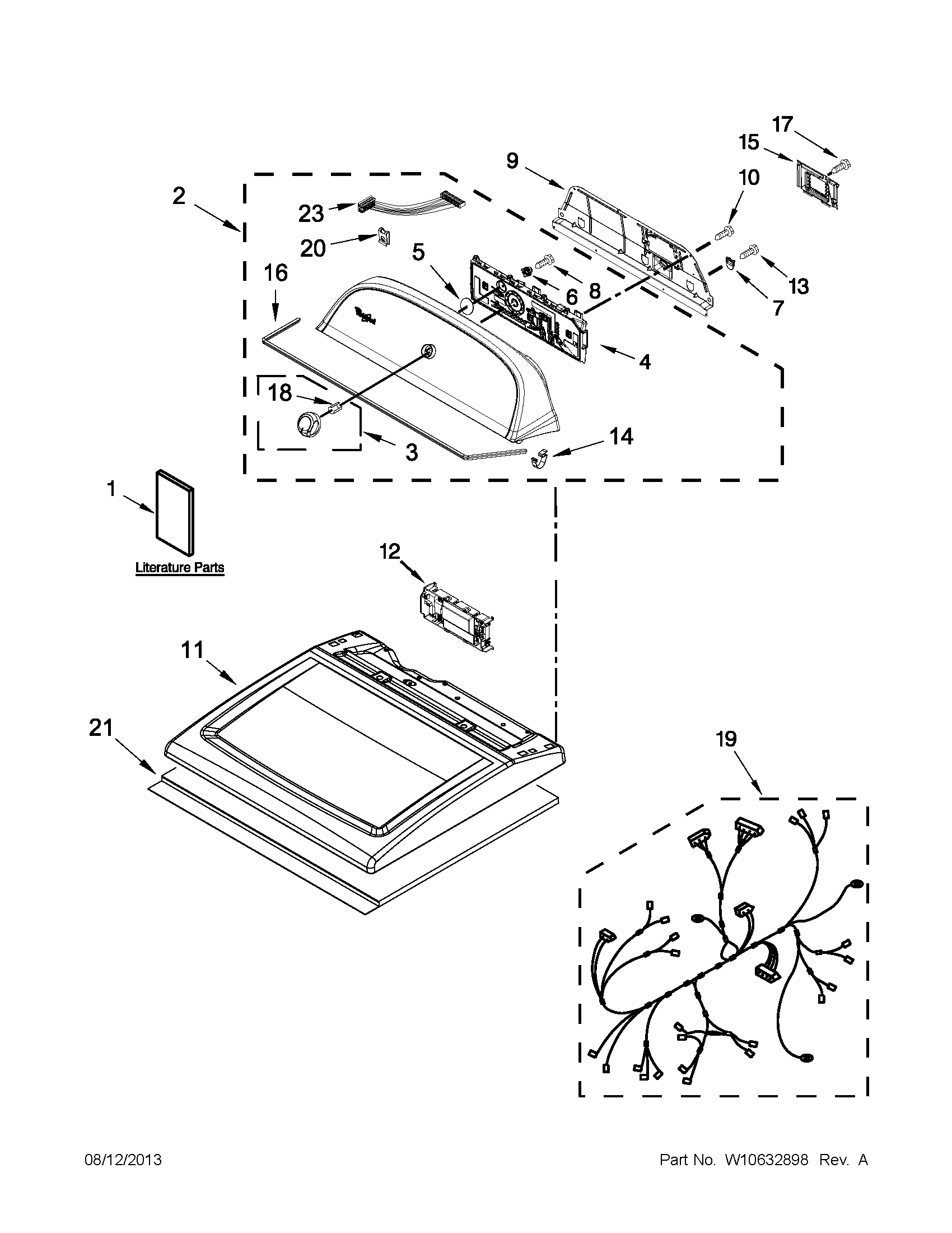 Top and console parts