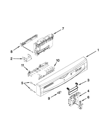 Control panel and latch parts