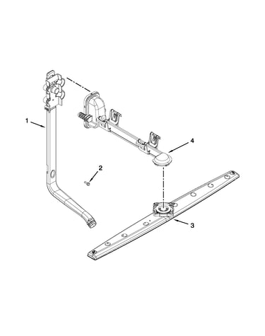 Upper wash and rinse parts