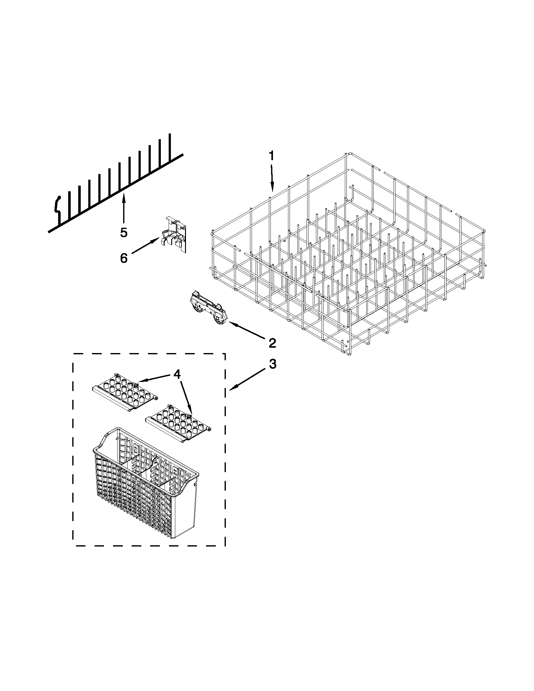 Lower rack parts