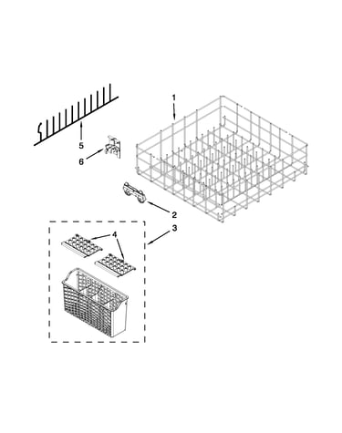 Lower rack parts