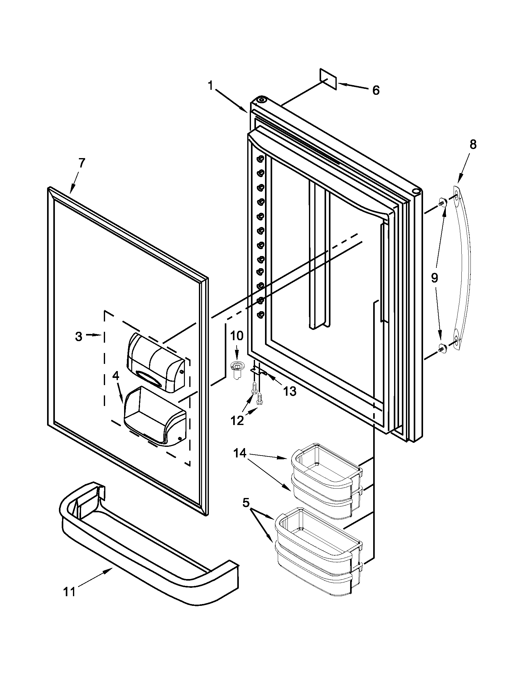Refrigerator door parts