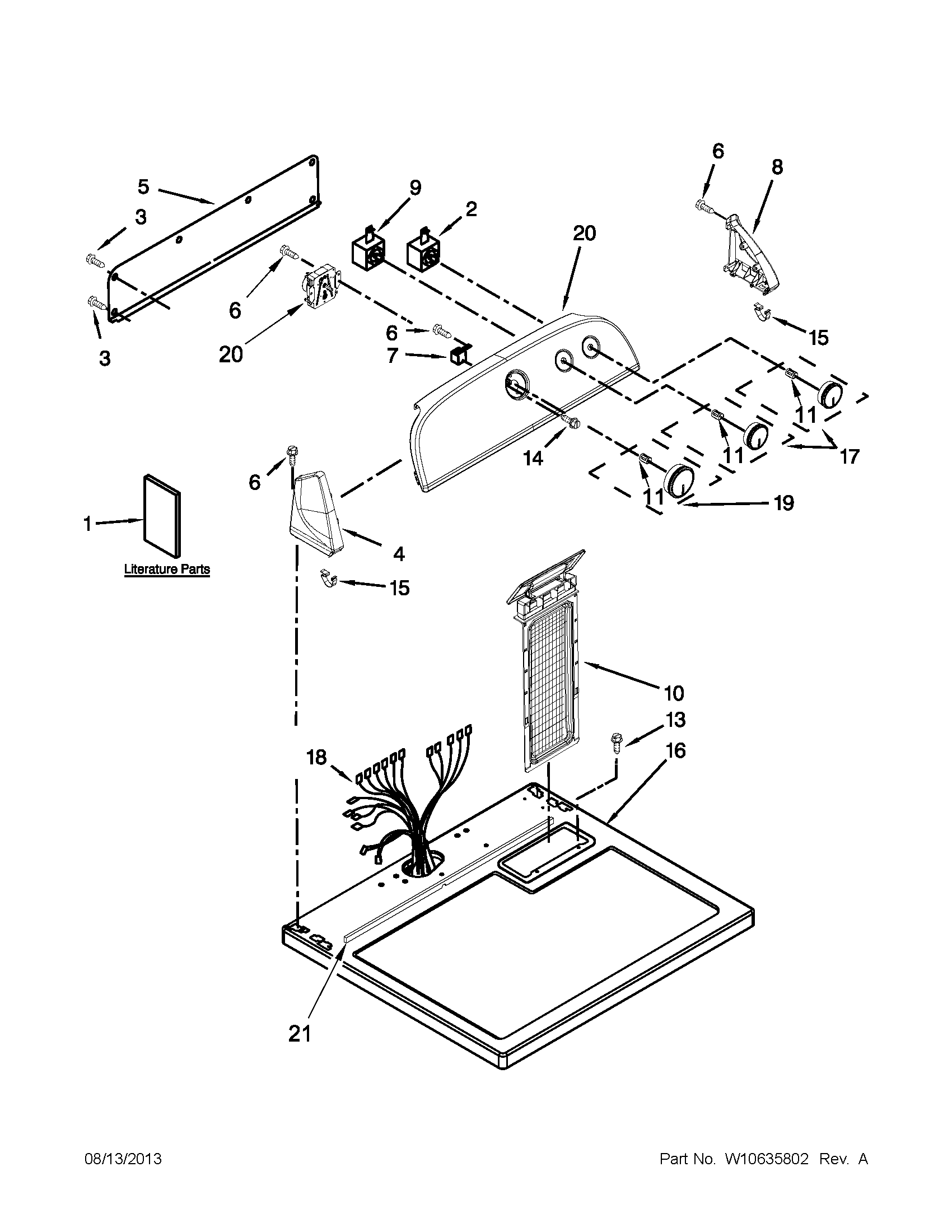 Top and console parts