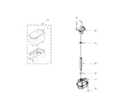 KitchenAid KSF22C4CYY00 motor and ice container parts diagram