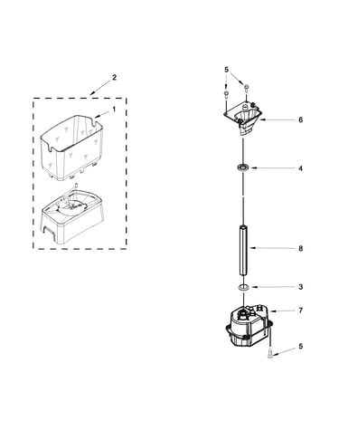 Motor and ice container parts