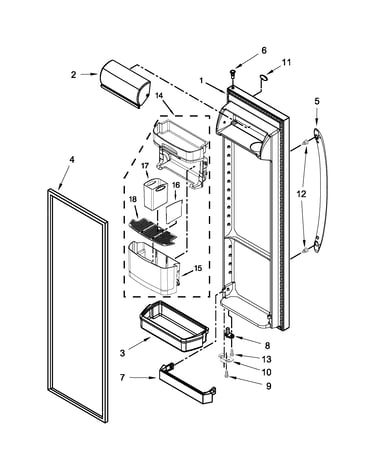 Refrigerator door parts