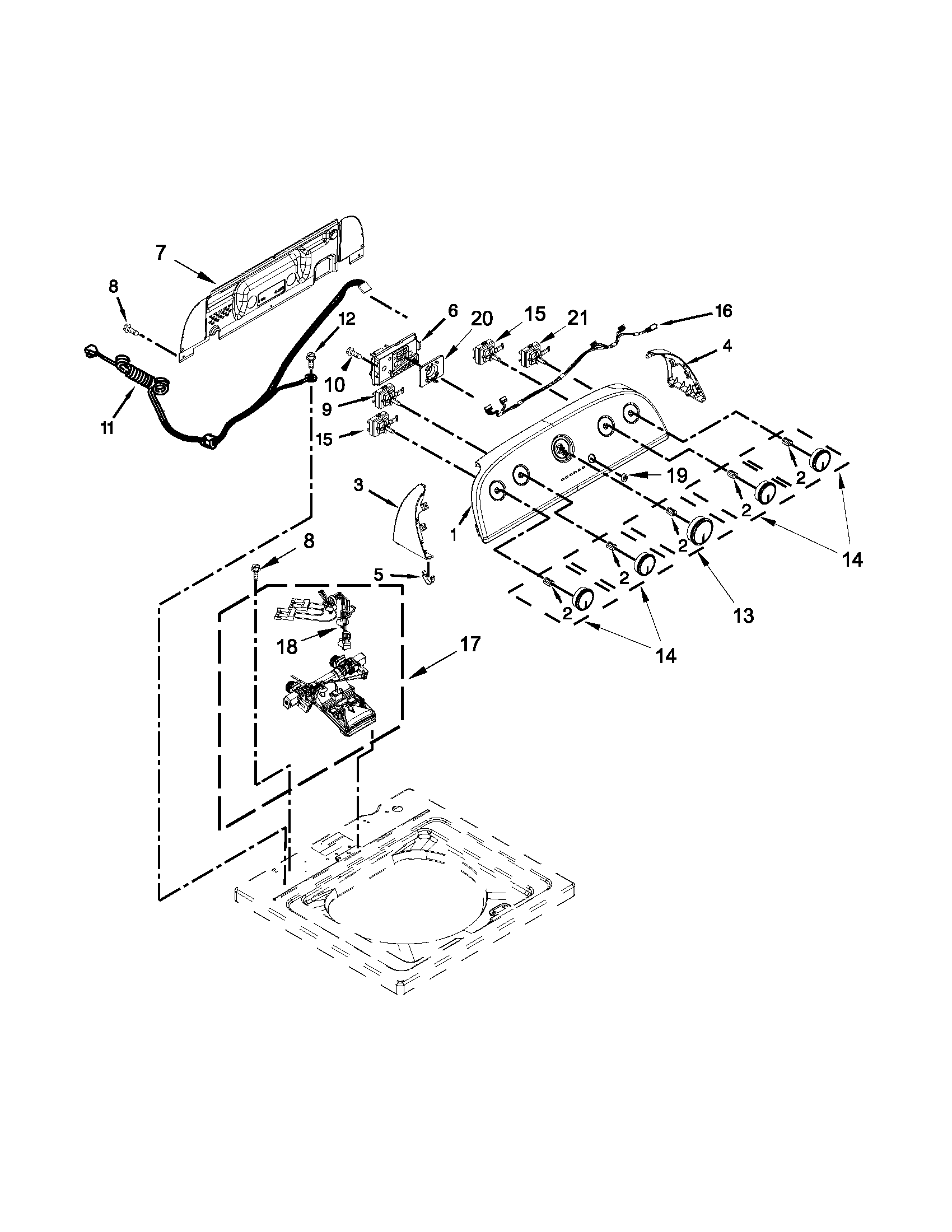 CONTROLS AND WATER INLET PARTS