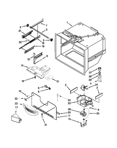 Freezer liner parts