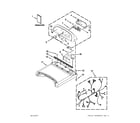 Whirlpool YWED8500BC0 top and console parts diagram