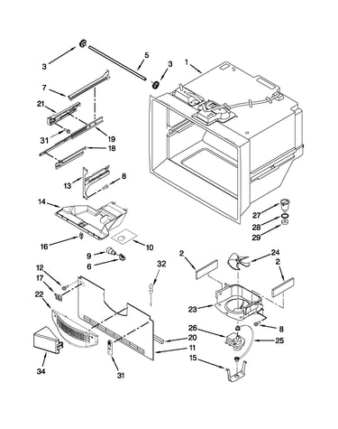 Freezer liner parts