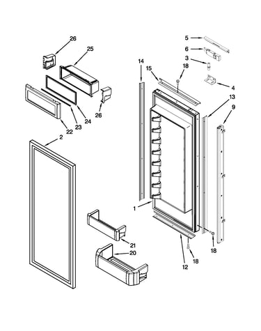 Refrigerator door parts
