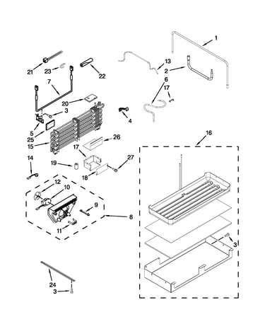 Lower unit and tube parts