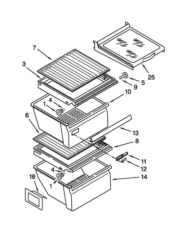 Refrigerator shelf parts