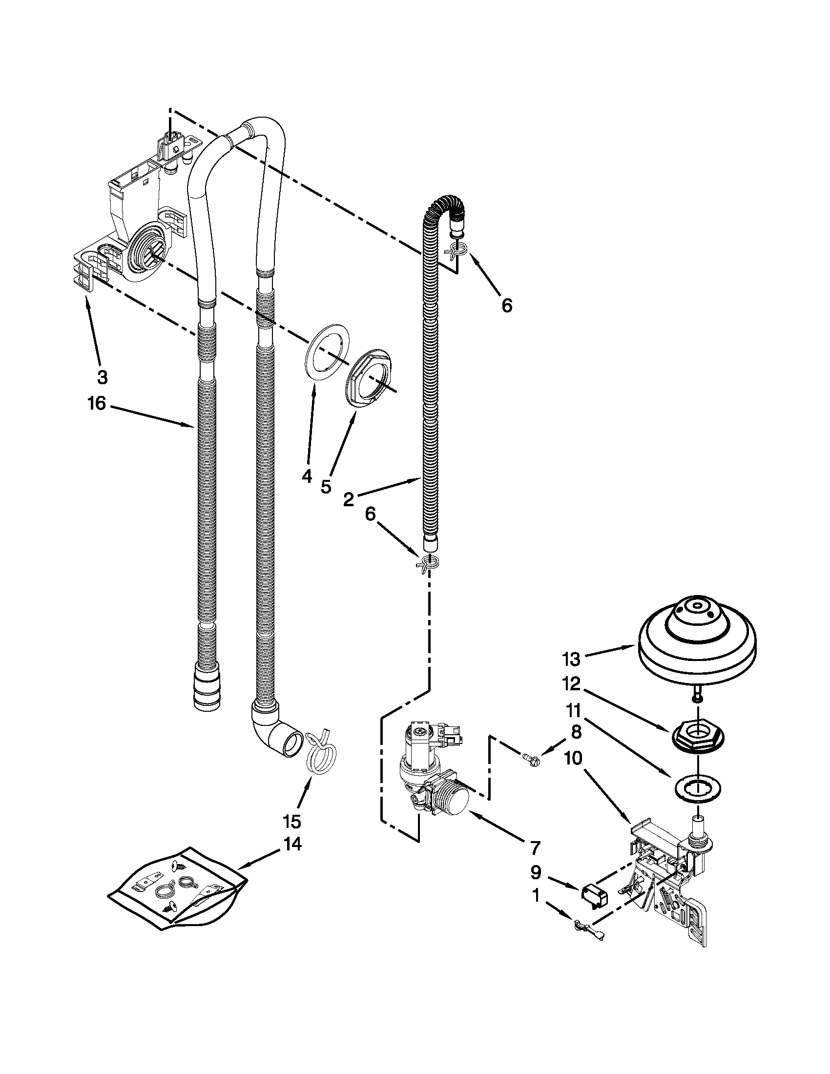 Fill, drain and overfill parts
