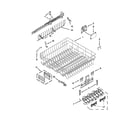 KitchenAid KDTE554CSS0 upper rack and track parts diagram
