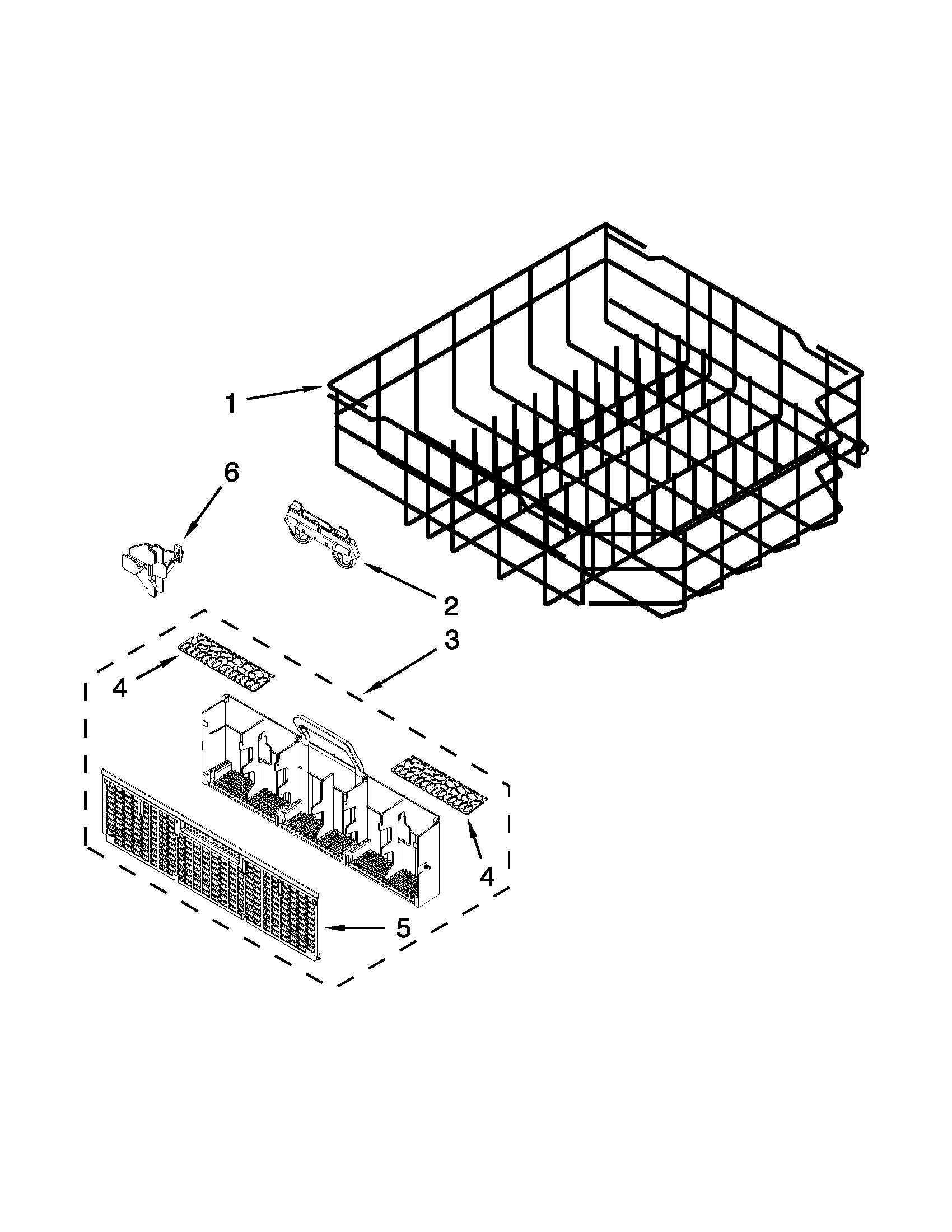 Lower rack parts