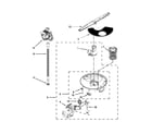 Whirlpool WDF110PABB3 pump, washarm and motor parts diagram