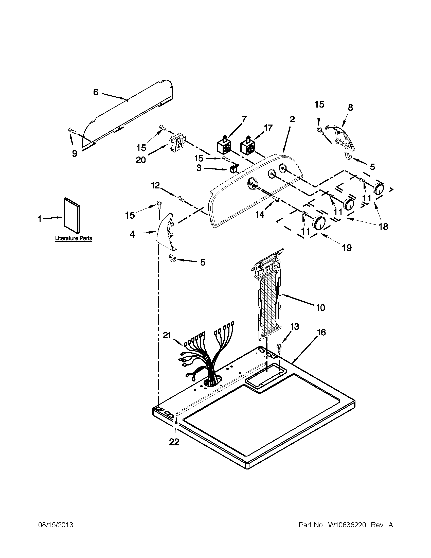 Top and console parts