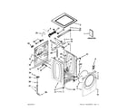 Whirlpool 7MWFW86HEBC0 top and cabinet parts diagram