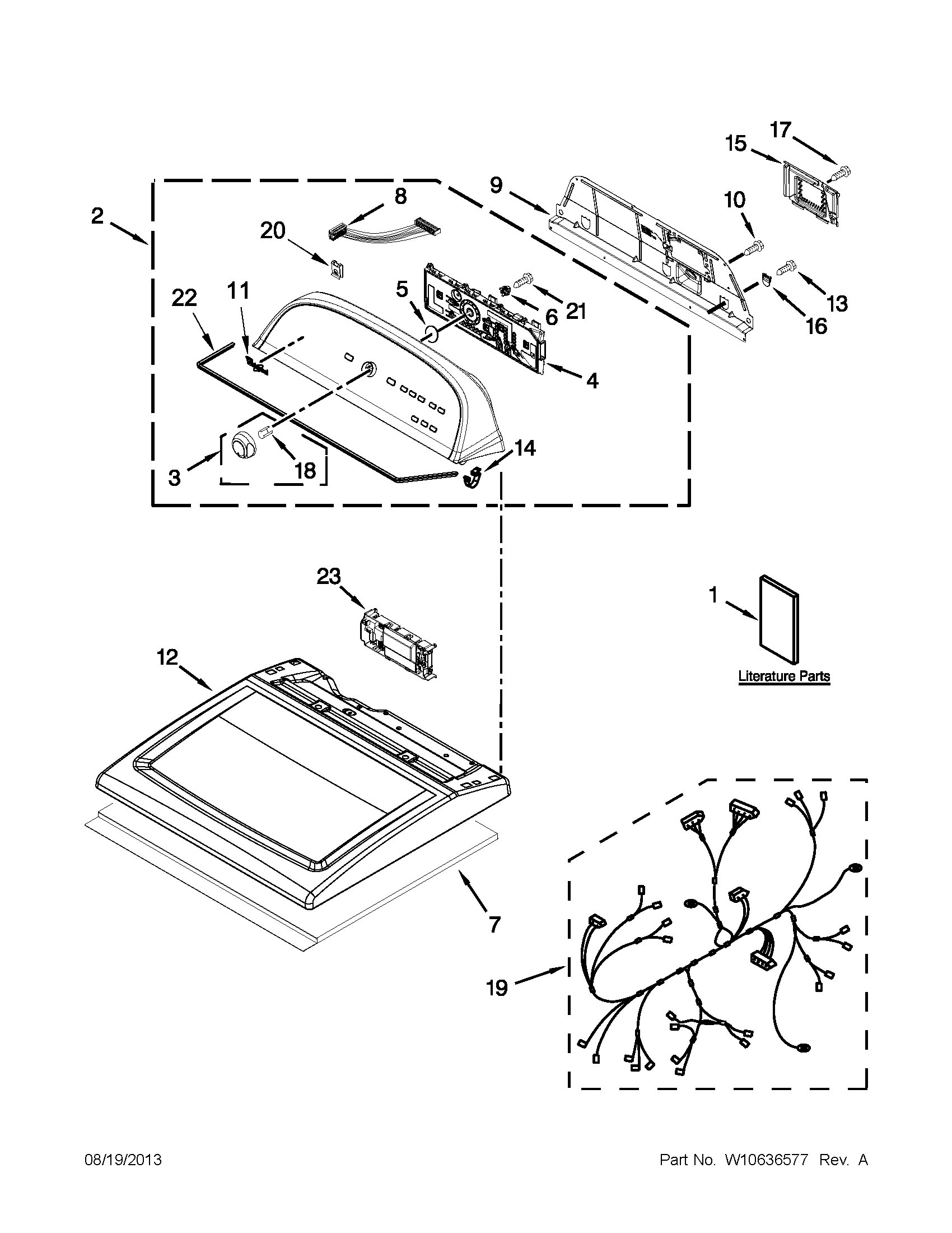 Top and console parts