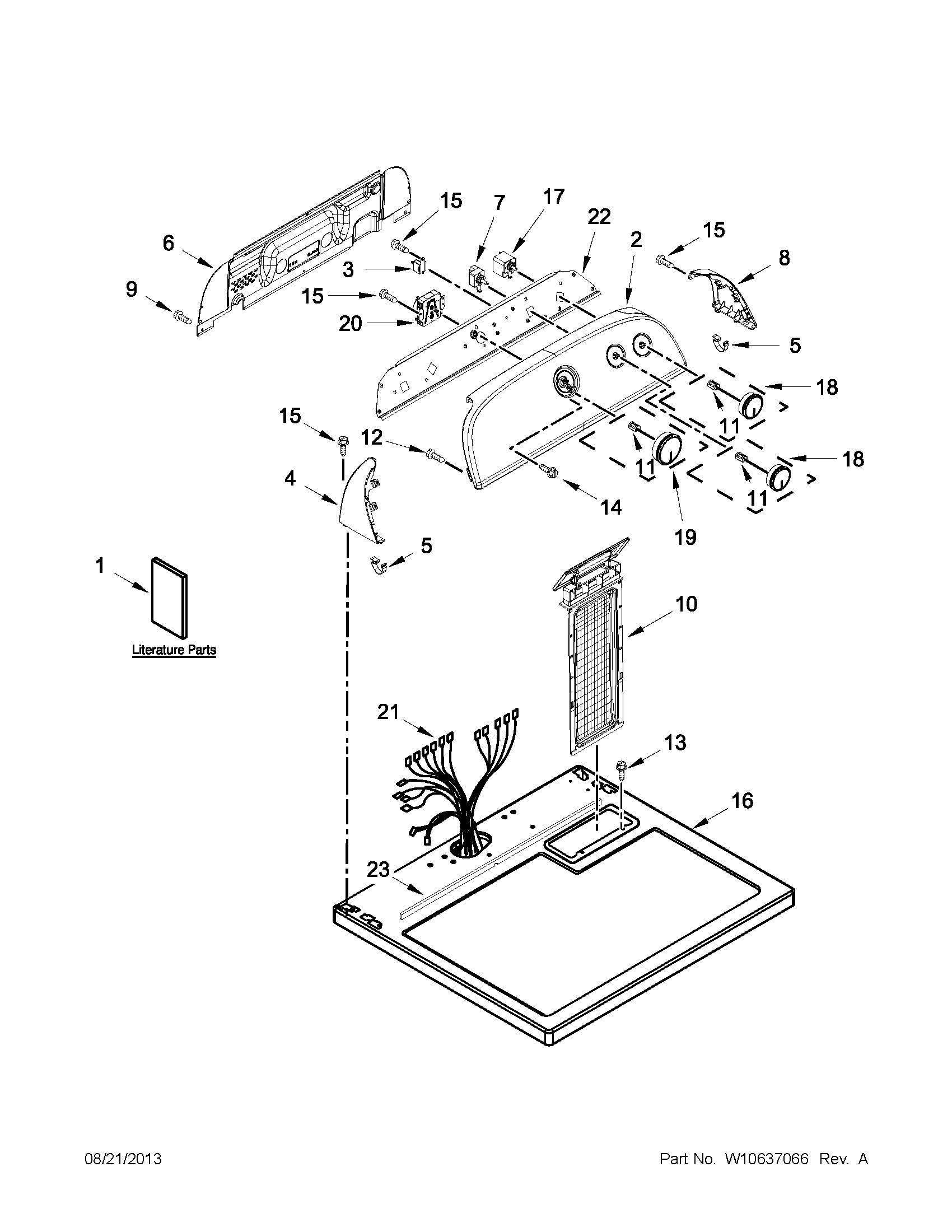 Top and console parts
