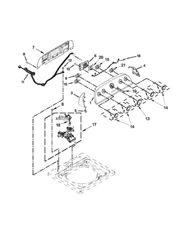 Controls and water inlet parts
