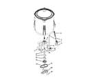 Whirlpool WTW4850BW0 gearcase, motor and pump parts diagram
