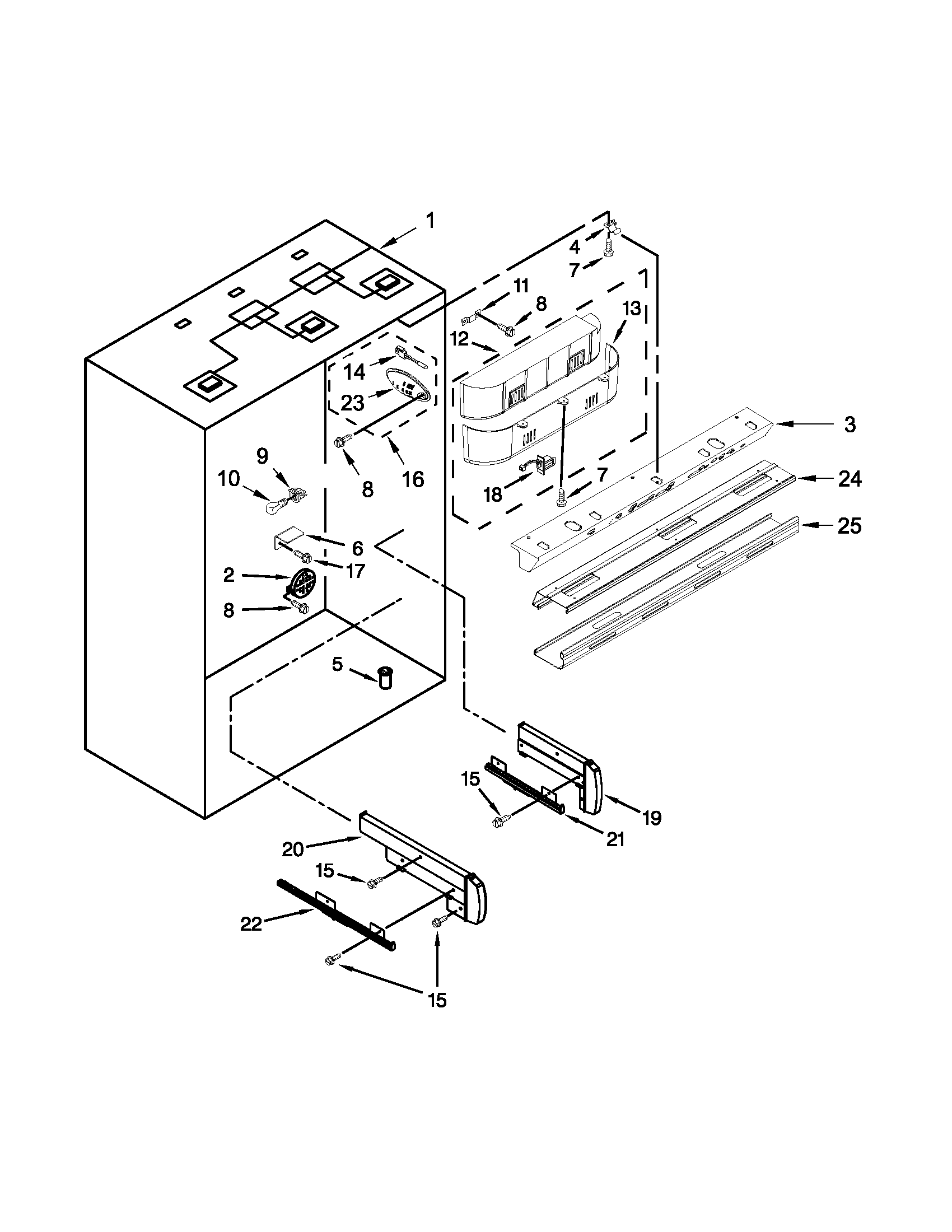 Refrigerator liner parts