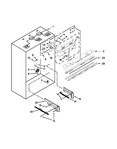 Refrigerator liner parts