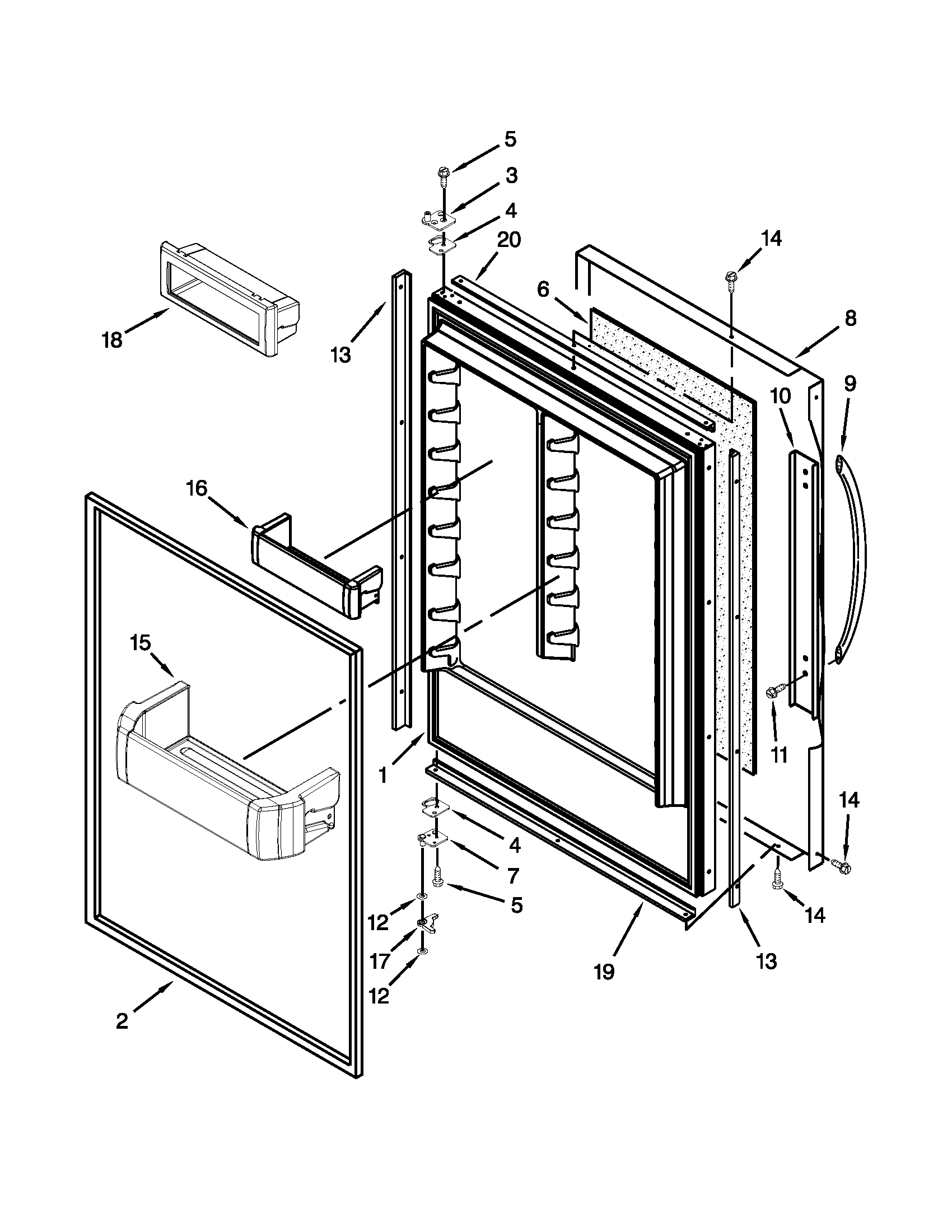 Refrigerator door parts