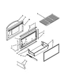 Freezer door and basket parts