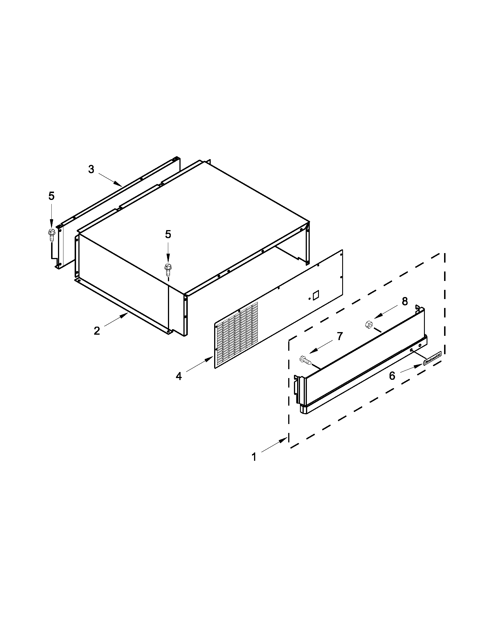 Top grille and unit cover parts