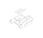 Maytag MGR8670WB0 drawer and rack parts diagram