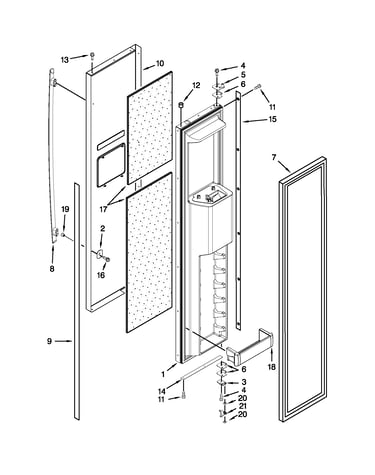 Freezer door parts