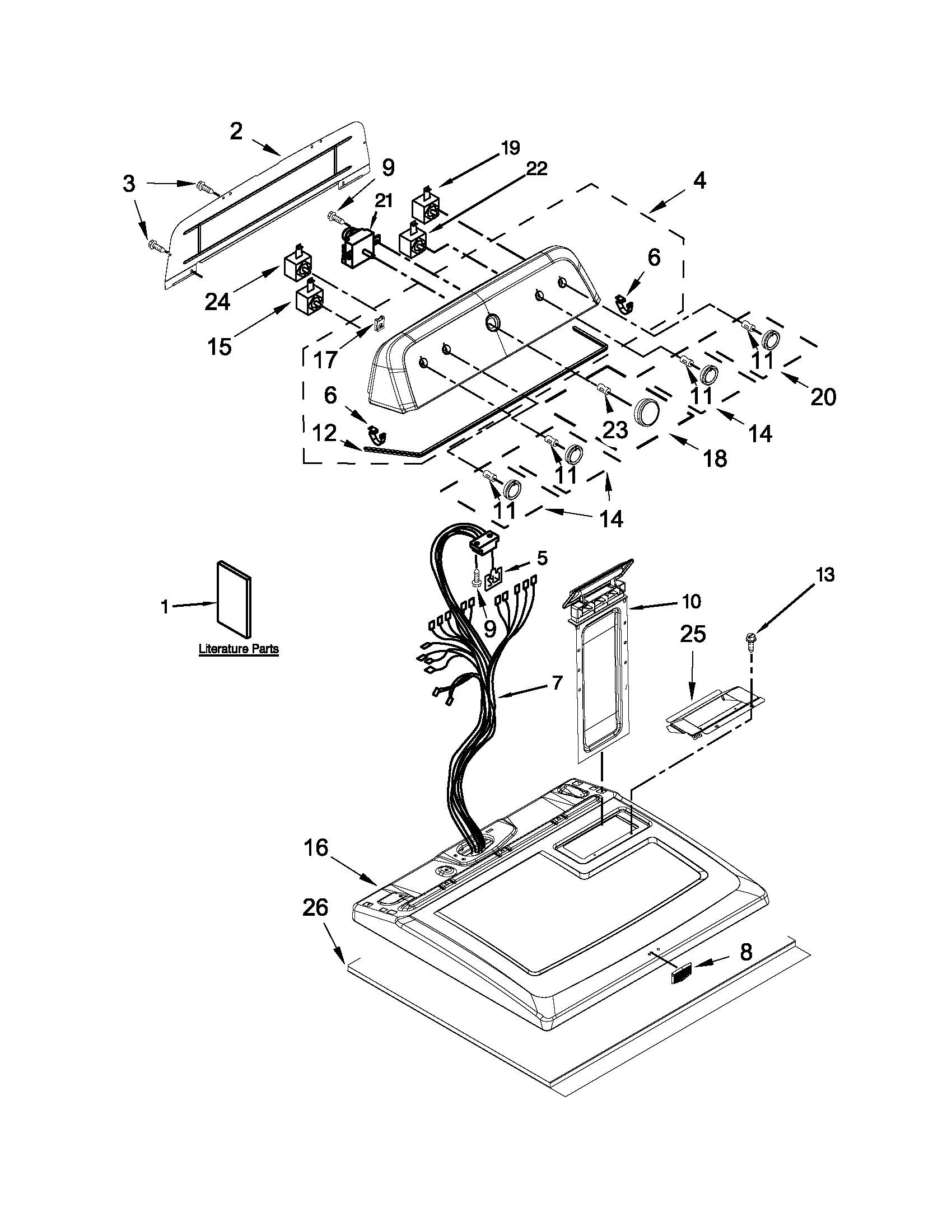 Top and console parts
