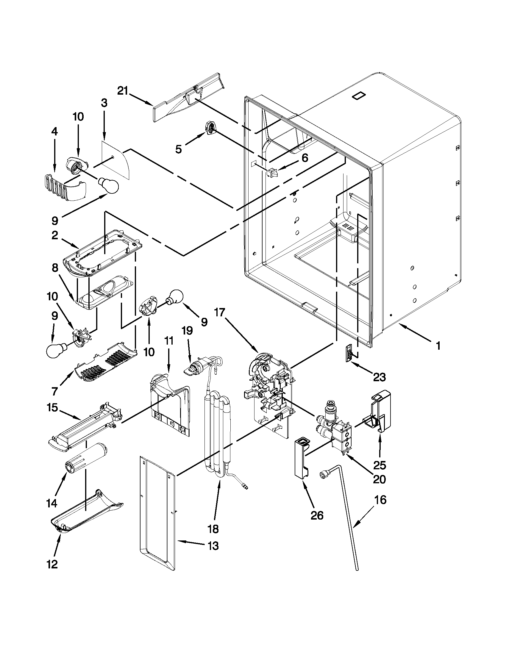 REFRIGERATOR LINER PARTS