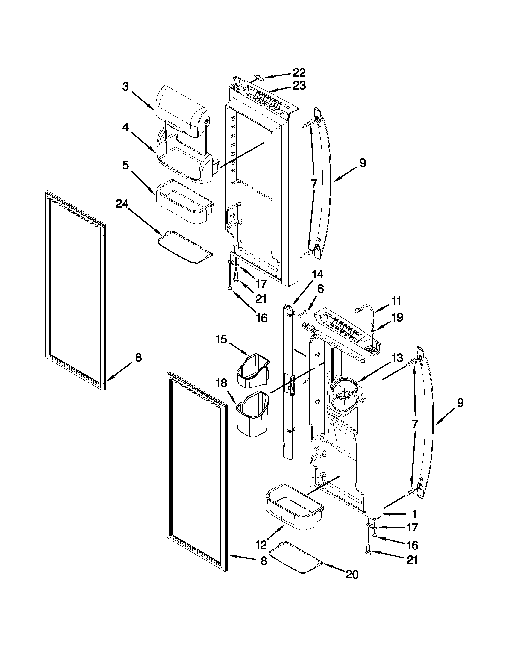 REFRIGERATOR DOOR PARTS