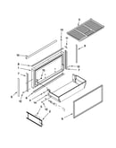 Freezer door and basket parts